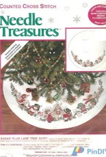 Needle Treasures  02905 - Sugar Plum Lane Tree Skirt PCS