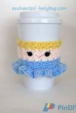 The Enchanted Ladybug- Crochet Cinderella Coffee Cup Cozy- Free