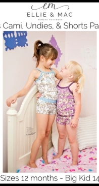 Ellie and Mac - Cami, Undies and Shorts - Sizes 12 Months - 14 Years