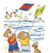 Vervaco 70.724 Bears With Kites Birthsampler xsd