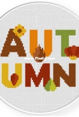 Daily Cross Stitch - Autumn Lettering