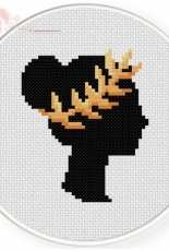 Daily Cross Stitch - Wreath Girl