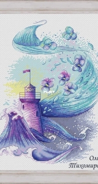 Violet Lighthouse by Olga Tikhomirova