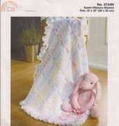 Mary Maxim - 4734N  Sweet Ribbons Blanket