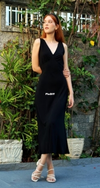 CoralineStreet - Aimee Bias Cut Dress - Carol Staneck