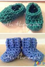 Over the Head Threads - Quick Baby Slippers