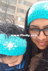 Noors Knits - Noorain Nizami - Tunisian Snowflakes Ear Warmer