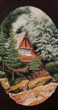 Wooden Cabin _ Arnautova-Stitch