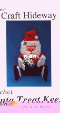 McGinnis - Craft Hideway - CLF C34 - Linda McGinnis - Crochet Santa Treat Keeper  -Plastic Canvas