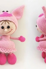 Little Owls Hut - Galina Stelmakhova -Doll in a Piglet outfit
