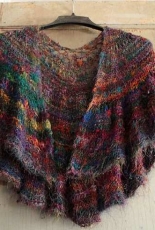 Sari Silk Crescent Shawl by UrbanGypZ Designs -English-Free