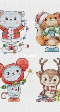 Christmas Animals by Vitaliya Mishchuk