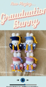 Tiffany crochet diary - Tiff - Graduation bunny