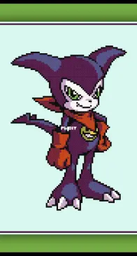 Cross Stitch Quest - Impmon - Digimon - Free