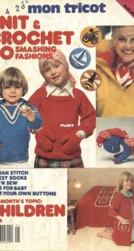 Mon Tricot MD44, Knit & Crochet: Children 2 to 6, edited by Paulette Chevassus - 1977