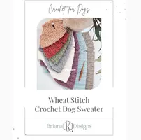 Briana K Designs - Briana Kepner - Wheat Stitch Dog Sweater -