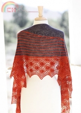 Red Freckles Shawl/Wrap by Rosemary (Romi) Hill