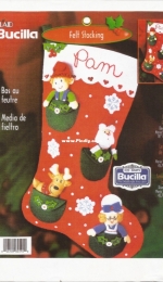Bucilla 84592 Pocket Friends Felt stocking