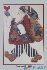 Santa with Heart from The Cross Stitcher February 1997