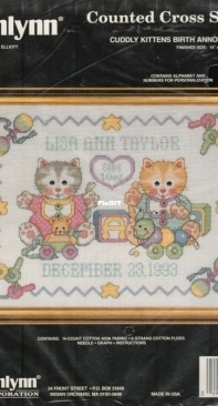 Janlynn 140-20 Cuddly Kittens Birth Announcement by Joan Ellliott XSD
