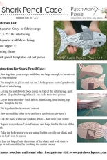 Patchwork Posse-Shark Pencil Case - Free