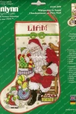 Janlynn 140-209 Whispering to Santa Stocking by Joan Elliott XSD