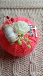 Pumpkin pin cushion
