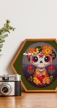 Cross Stitch Queen - La Calavera de la Catrina - The Catrina Skull SAGA