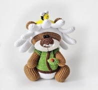 Crochet Wonders Design - Crochet Funny Bear - Olga Kurchenko - Chamomile Flower Clothes for 18 cm Toy