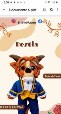 Joshii Gurumis - Ana Jocelyn Ayometzi Carreto - Bestia - Beast - Spanish