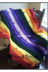 Amy B Stitched - Meandering Paw Prints over the Rainbow Bridge - Free