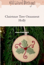 Val Laird Designs - Christmas Tree Ornament Holly