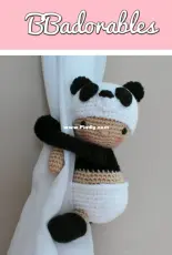 BB Adorables - Isabel R Davenpost - Bebe Panda Curtains Tie Back