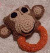 Craftybegonias Funmigurumi and Kids Stuff - Monkeyroo Baby Rattle