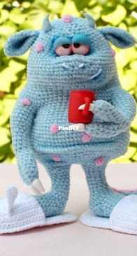 AmiCroShop - Plush Olik - Olga Kuznetsova - Кузнецова Ольга - Dragon Sleepyhead - Дракон Дрыхлик - Russian
