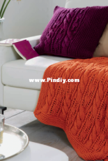 Afghan and Pillow Cover - S9033 S9034 - Schachenmayr - Free
