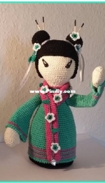 Sandra Hepper - Geisha Doll Raika - lovely flower - Reika - liebliche Blume - German