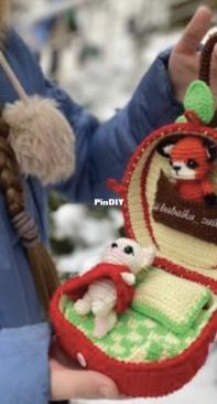 Cute Dream Toys Design - Babaika zaika - Alexandra Razinkova - Foxes in the Apple Bag