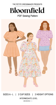 The Petite Dressmaker - Bloomfield Dress - Sizes A-L  (2 cup sizes, 2 height options)