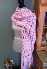 3-Skein Eyelet Stitch Prayer Shawl by Louis Chicquette -Free