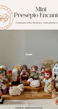 Encantarte Croche - Edna Paulino de Alcantara - Mini Animals and Mini Nativity Scene - Mini Animais e Mini Presépio Encantado - Portuguese