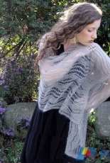 Liquid Silver Shawl by Rosemary (Romi) Hill/elann.com-Free
