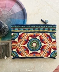 Majorelle cushion cover and project pouch by Janie ...