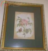 Framed cross stitch roses - Cuadros con rosas