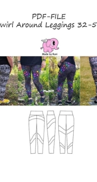 Made By Runi-Swirl around leggings-Adult Size (32-54)