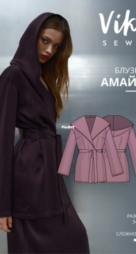 Viki Sews - Amaya Blouse - Амайя блузка  - Sizes 34-52 - Russian