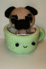 Little pug in the cup