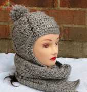 Alyse Crochet- Justine Walley-  Nadia Scarf Hat