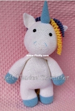Left Handed Crocheter - Jennifer Adams - Sir Sprinkles the Giant Unicorn