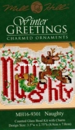 Mill Hill Winter Greetings Charmed Ornaments MH16-9301 Naughty
